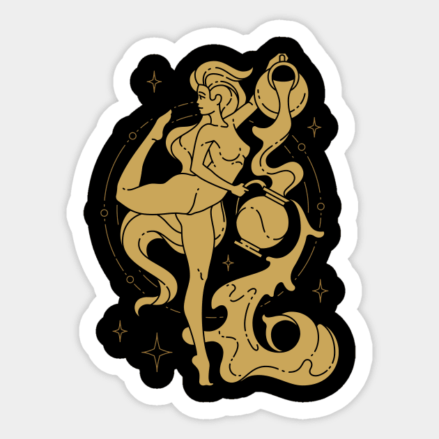 Aquarius Zodiac Sign Sticker by Dog & Rooster